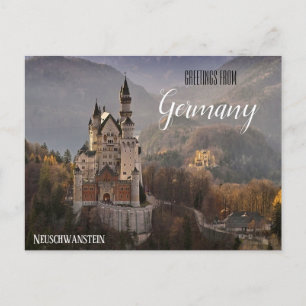 Saludos desde postal de Neuschwanstein Alemania