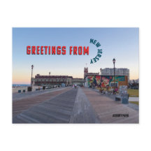 Saludos desde postal de Nueva Jersey