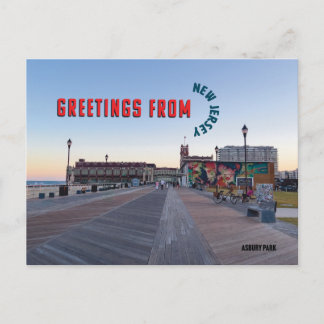 Saludos desde postal de Nueva Jersey