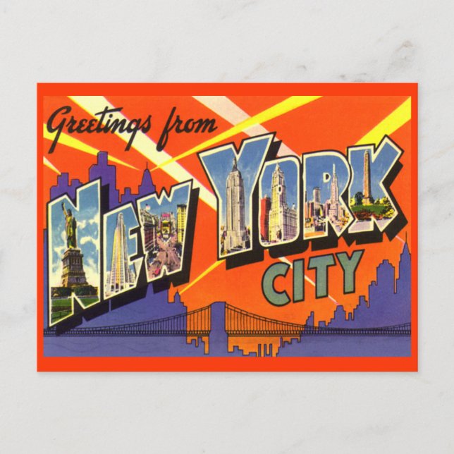 Saludos desde postal de Nueva York (Anverso)