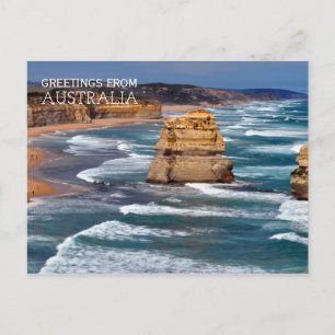 Saludos desde postal de playa de Australia