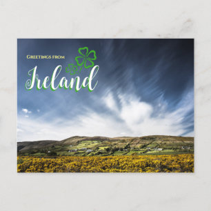 Saludos desde postal panorámica de Irlanda  