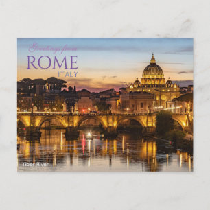 Saludos desde Roma Italia Postal Escénica