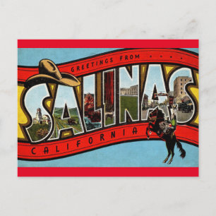 Saludos desde Salinas California Tarjeta Postal de