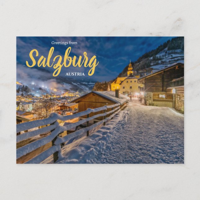 Saludos desde Salzburgo Austria Tarjeta postal (Anverso)
