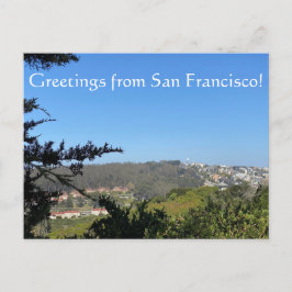 ¡Saludos desde San Francisco!Postal de Navidad