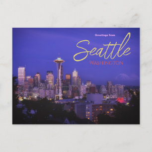 Saludos desde Seattle Washington Tarjeta postal