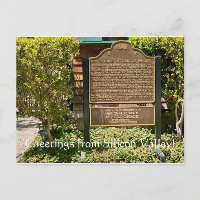 ¡Saludos desde Silicon Valley! Postal (Anverso)