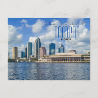 Saludos desde tarjeta postal de viaje de Tampa Flo