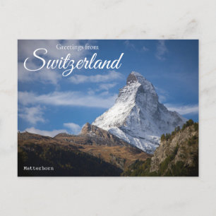 Saludos desde Tarjeta Postal del Matterhorn Suiza