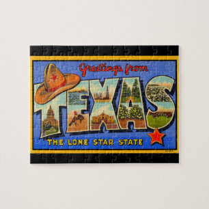Saludos desde Texas al rompecabezas del estado de 