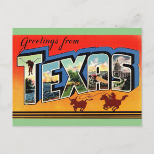 Saludos desde Texas Tarjeta postal de viaje