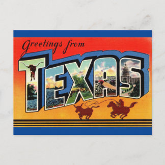 Saludos desde Texas Tarjeta Postal de Viaje