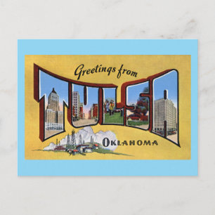 Saludos desde Tulsa Oklahoma Tarjeta Postal de Via