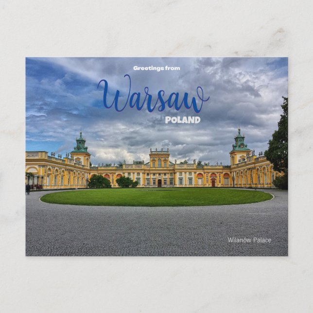 Saludos desde Varsovia Polonia Postal Scenic (Anverso)
