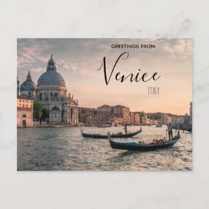 Saludos desde Venecia Italia Tarjeta Postal de gón