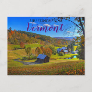 Saludos desde Vermont Foliage Tarjeta Postal