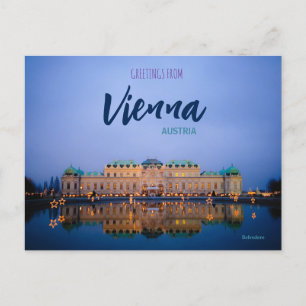 Saludos desde Viena Austria Postal Belvedere