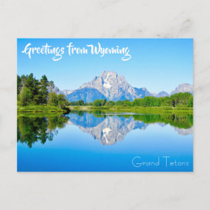 Saludos desde Wyoming Grand Tetons Tarjeta Postal