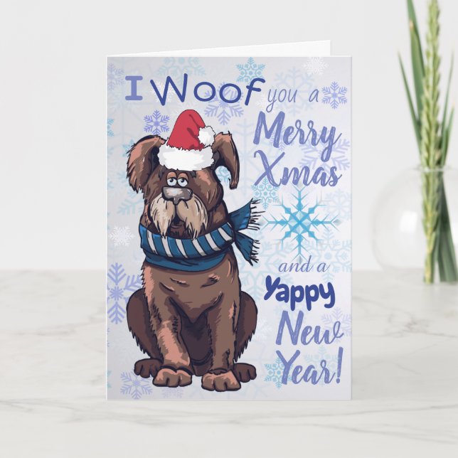 Saludos divertidos del navidad del perro del (Anverso)
