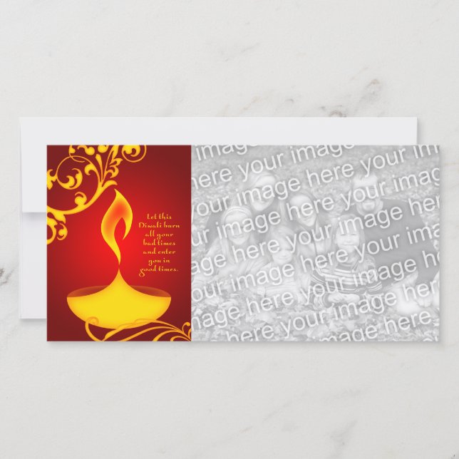 saludos diwali : luz elegante (Anverso)