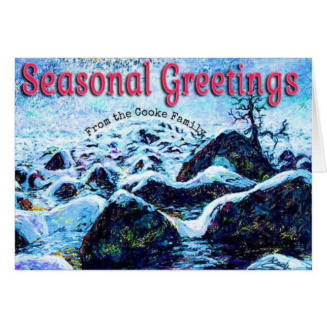 Saludos estacionales de Winter Wonderland (Anverso (Horizontal))