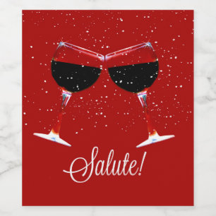 ¡Saludos! Etiqueta de vino de vacaciones