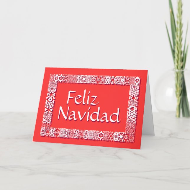 Saludos Feliz Tarjeta De Navidad. Saludo dentro (Anverso)