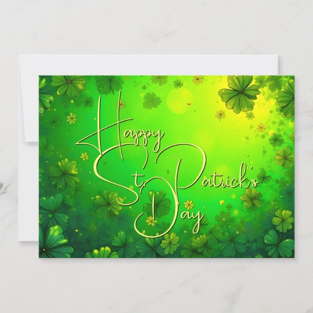 Saludos festivos del Día de San Patricio (Anverso)