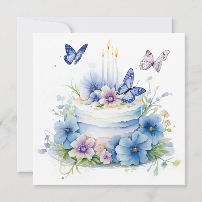 Saludos florales: Tarjeta de cumpleaños de jardín  (Anverso)