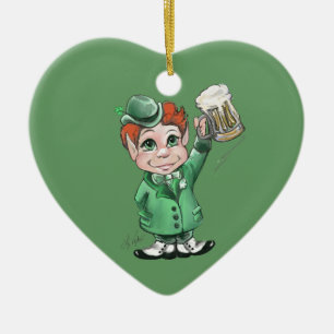 ¡Saludos irlandeses! Ornamento cardíaco