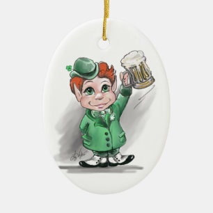 ¡Saludos irlandeses! Ornamento oval
