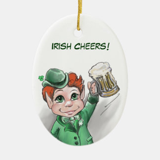 ¡Saludos irlandeses! Ornamento ovalado retrato