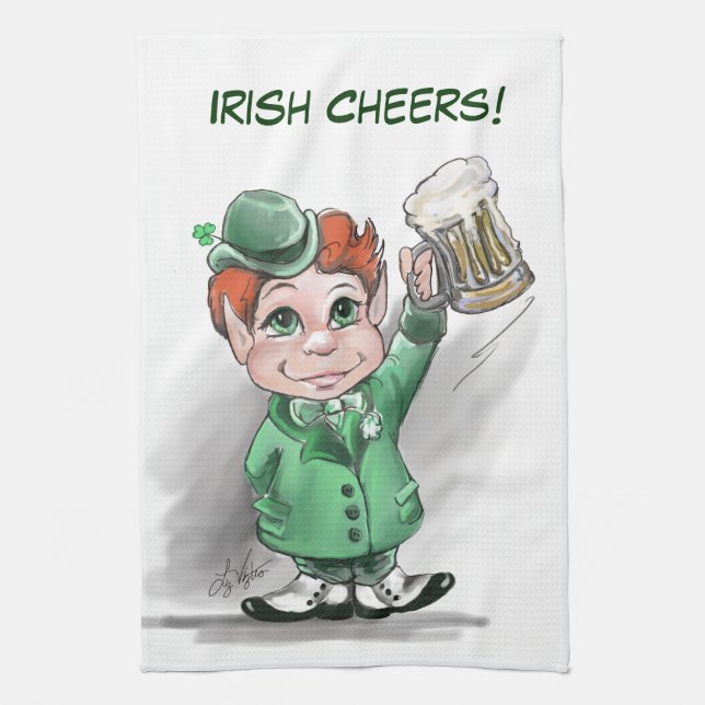 ¡Saludos irlandeses! Paños de cocina (Vertical)