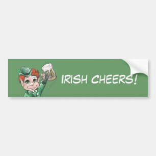 ¡Saludos irlandeses! Pegatinas para coches