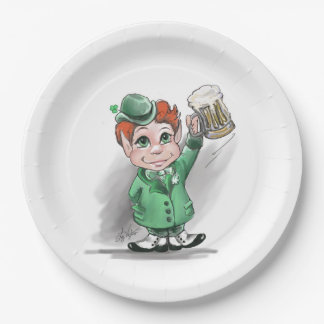 ¡Saludos irlandeses! Plato de papel