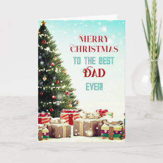 ¡Saludos! Mejor Papá Tarjeta de Navidad