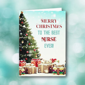 ¡Saludos! Mejor tarjeta de Navidad para enfermeras