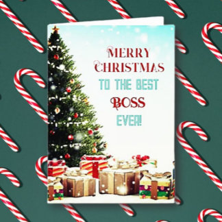 ¡Saludos! Mejor tarjeta de Navidad para jefe