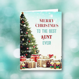 ¡Saludos! Mejor tarjeta de Navidad para tía