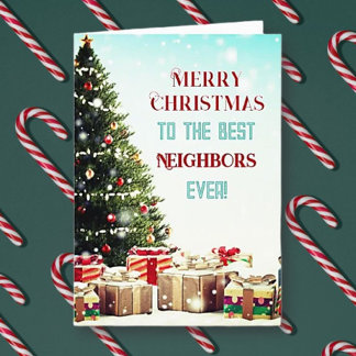 ¡Saludos! Mejor tarjeta de Navidad para vecinos