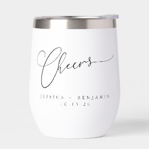 Saludos Minimal Black Script Custom Wedding