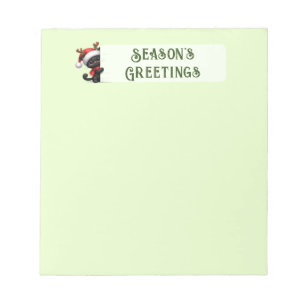 Saludos navideños de personalizable Bloc de notas