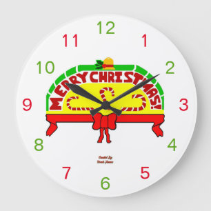 Saludos navideños Reloj de pared acrílico