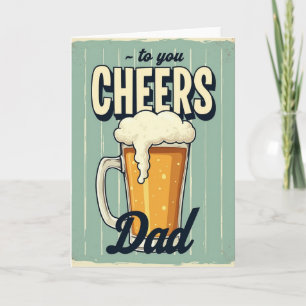 Saludos Papá Tarjeta de Estilo Retro