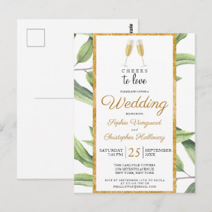 Saludos para amar la invitación a la boda botánica