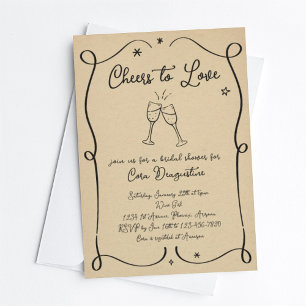 Saludos para amar la invitación a la ducha de novi