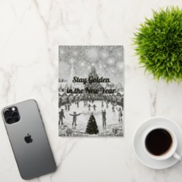 Saludos personalizados de Año Nuevo en oro