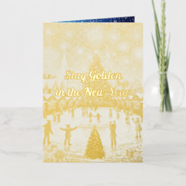 Saludos personalizados de Año Nuevo en oro