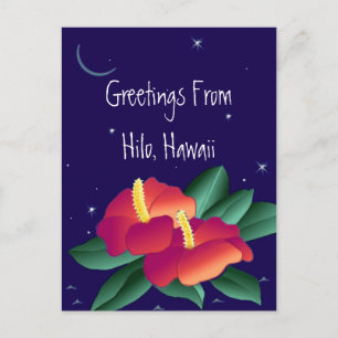 Saludos Postales De La Noche Tropical Hilo Hawaii